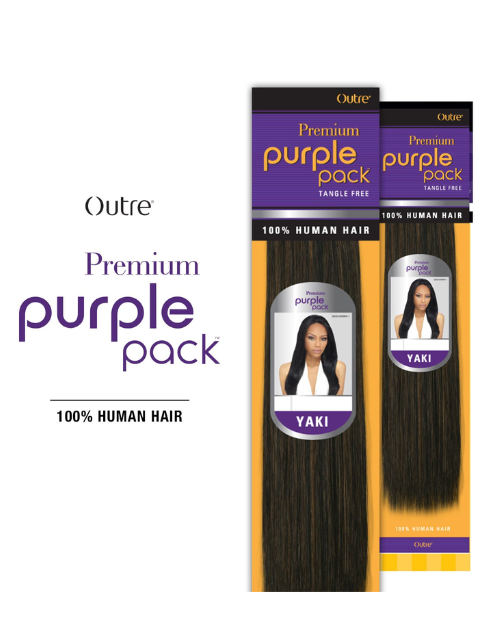 Outre Premium Purple Pack Human Hair Yaki Weave (long length)