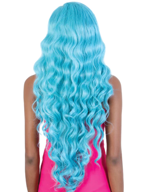 Motown Tress Premium Synthetic HD Invisible 13x5 Curve Part Lace Front Wig - KLP.PIA