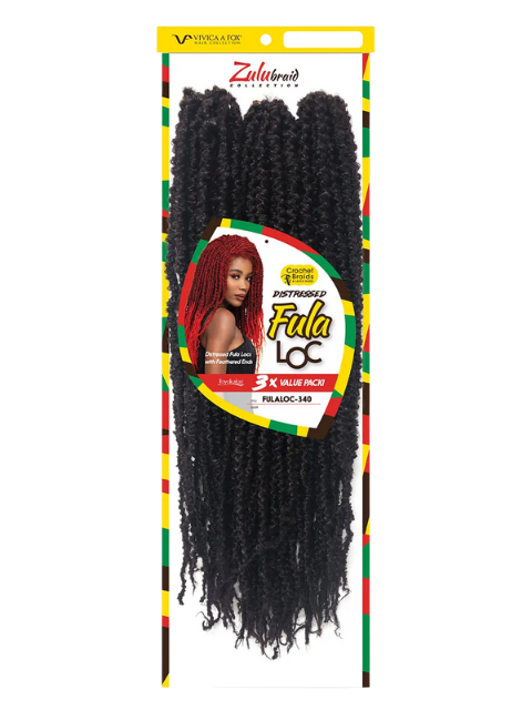Vivica A Fox Zulu Braid 3x Distressed Fula Locs Crochet Braids - FULALOC-340