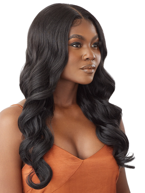 Outre 100% Human Hair Blend 5"x5" Glueless Lace Closure Wig - HHB-BODY CURL 24"