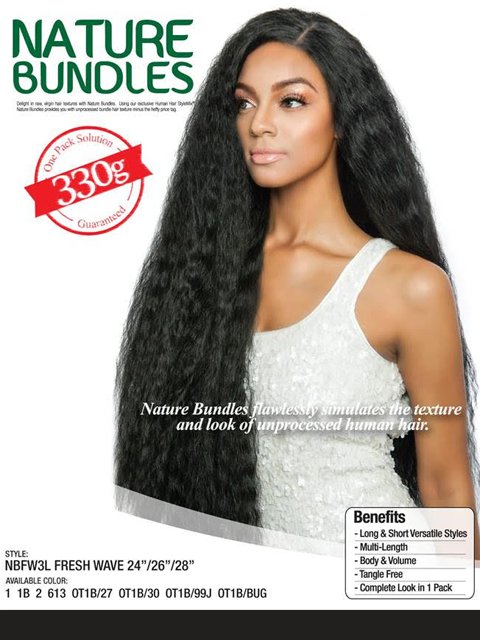 Mane Concept Nature Bundles FRESH WAVE Weave 3pc NBFW3L