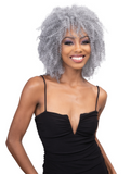 Janet Collection Remy Illusion Human Hair Blend Short Weave 3pcs - AFRO