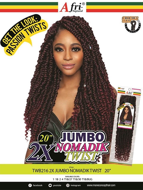 Mane Concept Afri Naptural 2X JUMBO NOMADIK TWIST Braid 20 TWB216