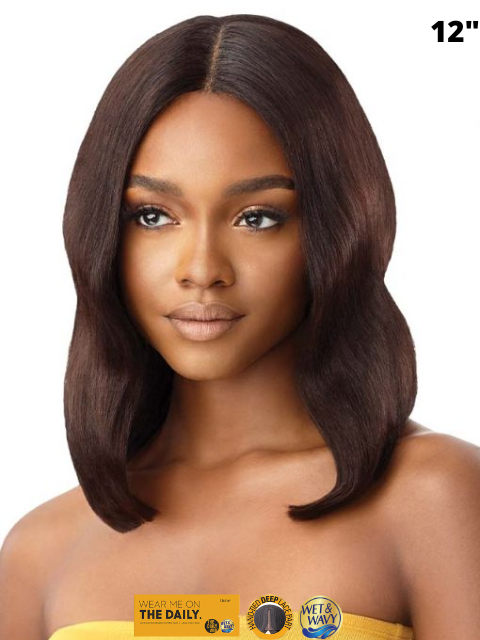 Outre 100% Human Hair Daily Lace Part Wig - W&W NATURAL DEEP