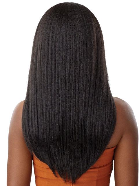 Outre 100% Human Hair Blend 5"x5" Glueless Lace Closure Wig - HHB-KINKY STRAIGHT 24"