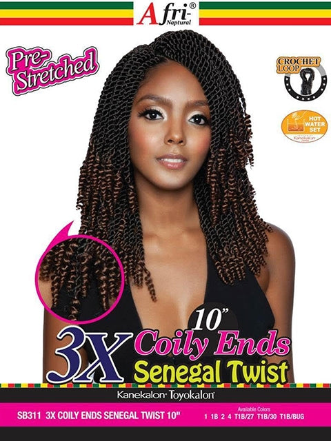 Mane Concept Afri Naptural 3X COILY ENDS SENEGAL TWIST Braid 10 SB311