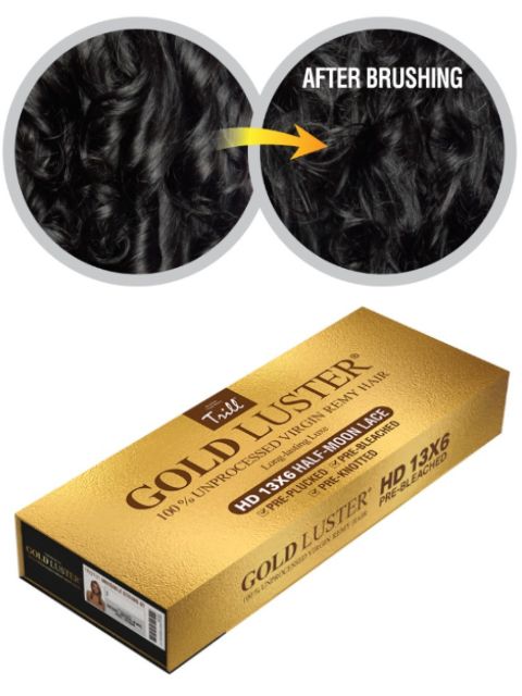 Mane Concept Trill Gold Luster 100% Human Hair HD 13x6 Half-Moon LAYERED BOB 14" TGL203 Lace Wig