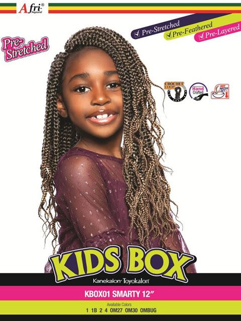 Mane Concept Afri Naptural Kids Box SMARTY Crochet  Braid 12 KBOX01