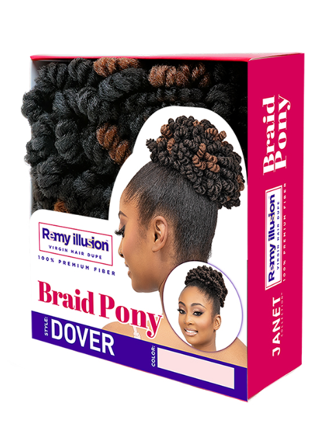 SALE! Janet Collection Remy Illusion Braid Ponytail - DOVER