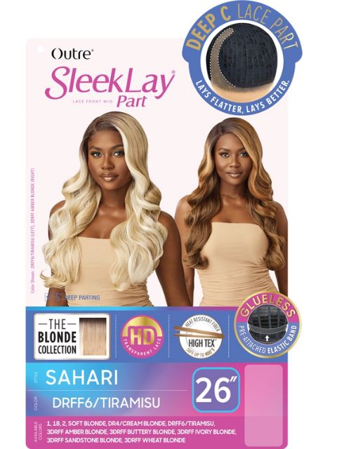 Outre SleekLay Part HD Transparent Deep C Lace Part Wig - SAHARI