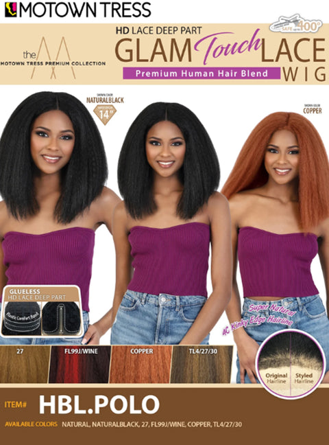 Motown Tress Glam Touch Glueless HD Lace Deep Part Lace Wig - HBL.POLO