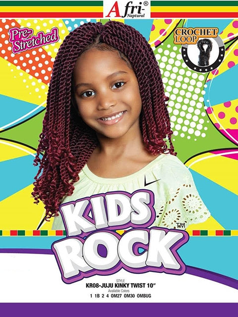 Mane Concept Afri Naptural Kids Rock JUJU KINKY TWIST Crochet Braid 10 KR08