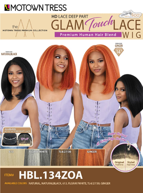 Motown Tress Glam Touch Glueless HD Lace Deep Part Lace Wig - HBL.134ZOA