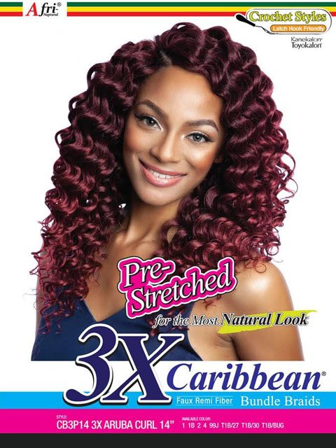 Mane Concept Afri Naptural Faux Remi CB 3X ARUBA CURL Braid 14 CB3P14