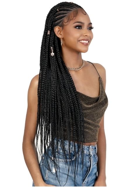 Motown Tress HD Invisible Whole Hand-Tied Braided Lace Wig - WLB.QUIN32