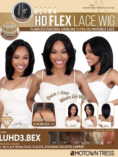 Motown Tress Ultra  HD Flex LUHD3.BEX Lace Wig