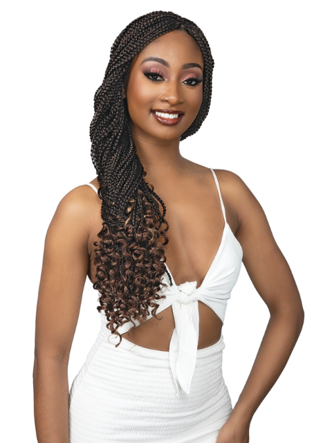 Janet Collection 3X BOX BRAID FRENCH CURL Crochet Braid 24"