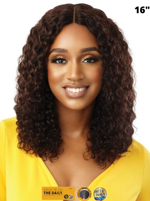Outre 100% Human Hair Daily Lace Part Wig - W&W NATURAL DEEP