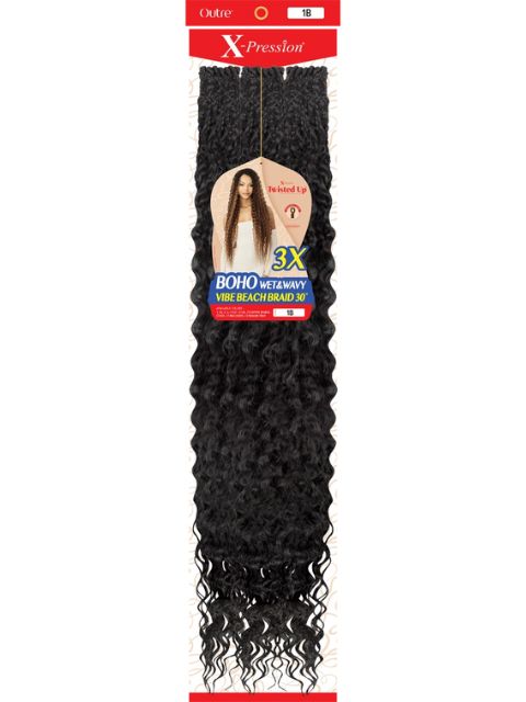 [VALUE PACK] Outre X-Pression Twisted Up Crochet Braid BOHO WET & WAVY VIBE BEACH BRAID 30" 3X-10pcs