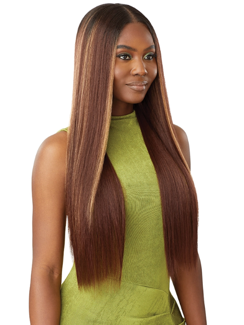 Outre 100% Human Hair Blend 6x5 Pre-Cut HD Lace Closure Wig - HHB-SLEEK YAKI 30