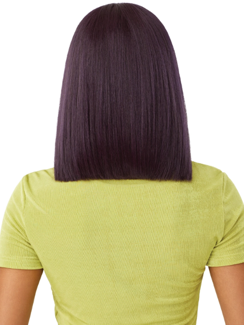 Outre 100% Human Hair Blend 6x5 Pre-Cut HD Lace Closure Wig - HHB-STRAIGHT BOB 14