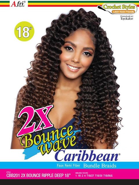 Mane Concept Afri Naptural Faux Remi 2X CB BOUNCE RIPPLE DEEP Crochet Braid 18 CBB201