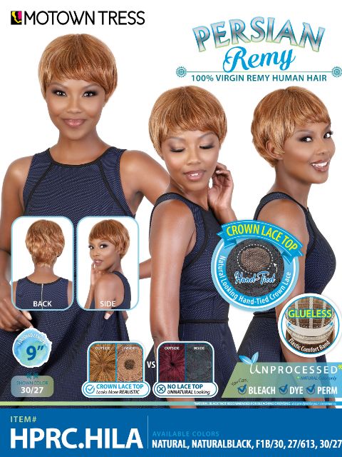 Motown Tress Persian Remy Human Hair Wig - HPRC.HILA