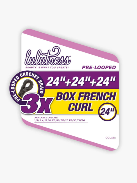 [VALUE PACK] Sensationnel Lulutress 3X BOX FRENCH CURL Crochet Braid 24- 10pcs