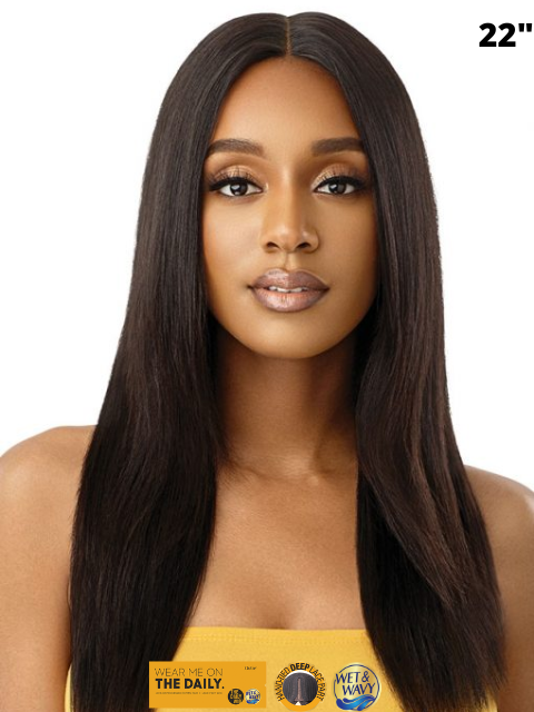 Outre 100% Human Hair Daily Lace Part Wig - W&W NATURAL DEEP