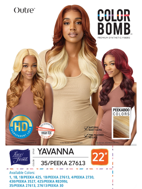 Outre Color Bomb Premium Synthetic Lace Front Wig - YAVANNA