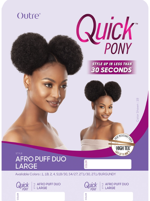 Outre  Quick-Pony  Ponytail -AFRO PUFF DUO LARGE