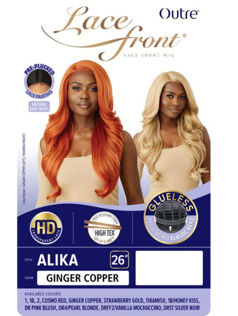 Outre HD Transparent Glueless Lace Front Wig - ALIKA