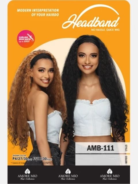 Amore Mio Hair Collection Signature Texture Headband Full Wig -AMB-111