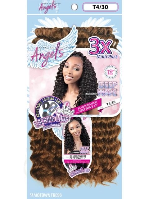 Motown Tress Angels Braid Collection 3X Feather Lite Pre-Looped DEEP WAVE Crochet Braid-C.DEEP