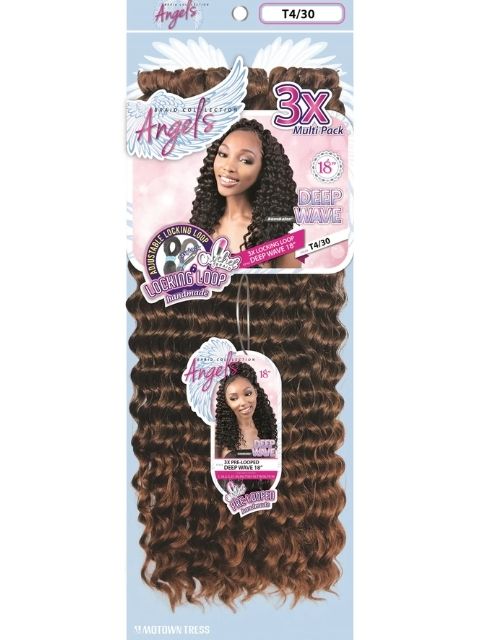 Motown Tress Angels Braid Collection 3X Feather Lite Pre-Looped DEEP WAVE Crochet Braid-C.DEEP