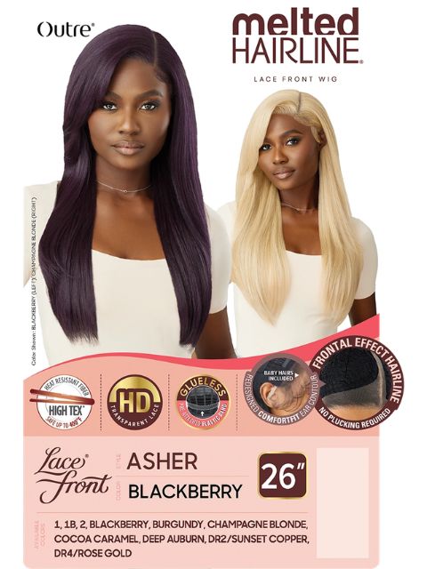 Outre Melted Hairline Premium Synthetic Glueless ASHER"  HD Lace Front Wig