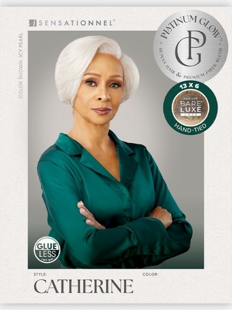Sensationnel BareLuxe  Glueless Lace Wig BARE LACE PLATINUM GLOW_CATHERINE"