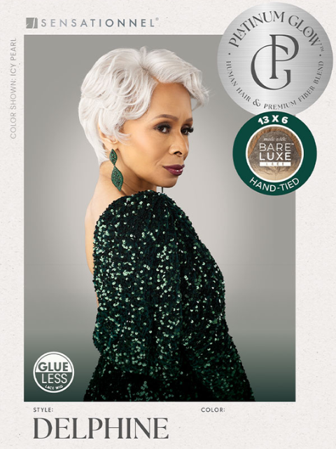 Sensationnel BareLuxe Glueless Lace Wig 13x6 PLATINUM GLOW_DELPHINE