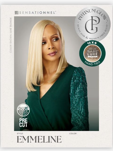 Sensationnel BareLuxe Glueless Lace Wig BARE LACE PLATINUM GLOW_EMMELINE "