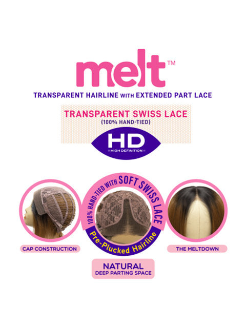 Janet Collection HD Melt Premium Synthetic Fiber Extended Part Lace BETH Wig