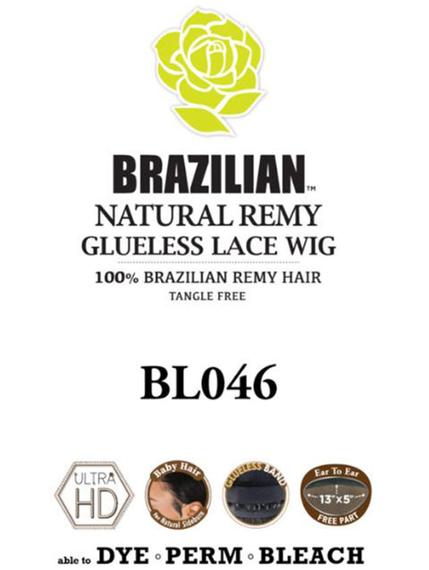Harlem 125 100% Human Hair Brazilian Natural Remy 13x5 Ultra HD Lace Wig 20" - BL046