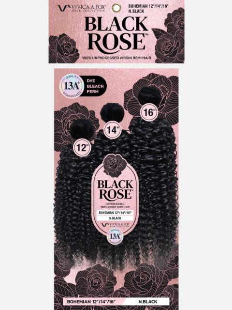 Vivica A Fox Black Rose 100% Unprocessed Human Hair Multi Pack 3pcs BOHEMIAN CURL" (BR3BH) Weave