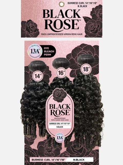 Vivica A Fox Black Rose 100% Unprocessed Human Hair Multi Pack 3pcs (BR3BM) BURMESE CURLY" Weave