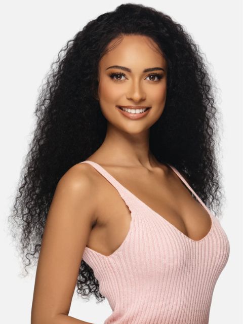 Vivica A Fox Black Rose 100% Human Hair HD 13x4 Lace Front Wig BOHEMIAN CURL 28" (BRFBH)