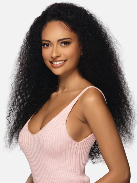 Vivica A Fox Black Rose 100% Human Hair HD 13x4 Lace Front Wig BOHEMIAN CURL 28" (BRFBH)