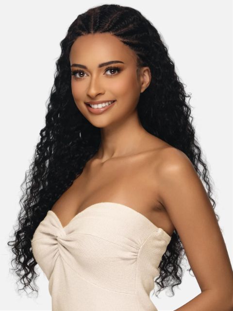 Vivica A Fox Black Rose 100% Human Hair HD 13x4 Lace Front Wig DEEP WAVE 28" (BRFDW-B)