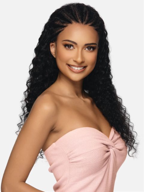 Vivica A Fox Black Rose 100% Human Hair HD 13x4 Lace Front Wig DEEP WAVE 28" (BRFDW-B)