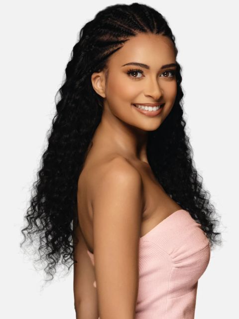 Vivica A Fox Black Rose 100% Human Hair HD 13x4 Lace Front Wig DEEP WAVE 28" (BRFDW-B)