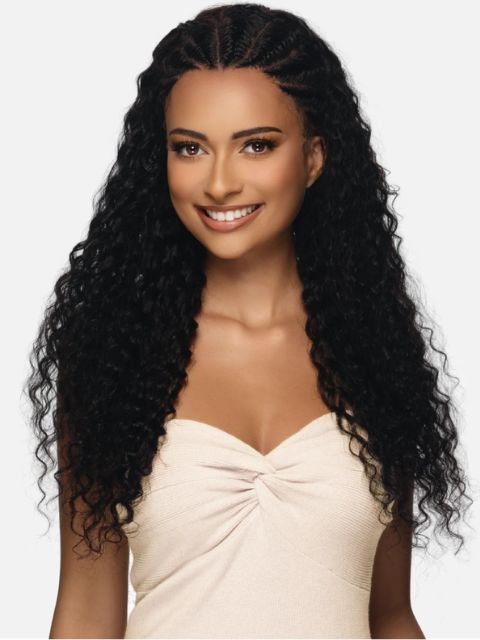 Vivica A Fox Black Rose 100% Human Hair HD 13x4 Lace Front Wig DEEP WAVE 28" (BRFDW-B)