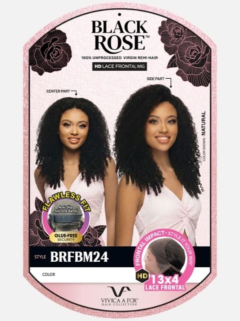 Vivica A Fox Black Rose 100% Human Hair HD 13x4 Lace Front Wig BURMESE CURLY"